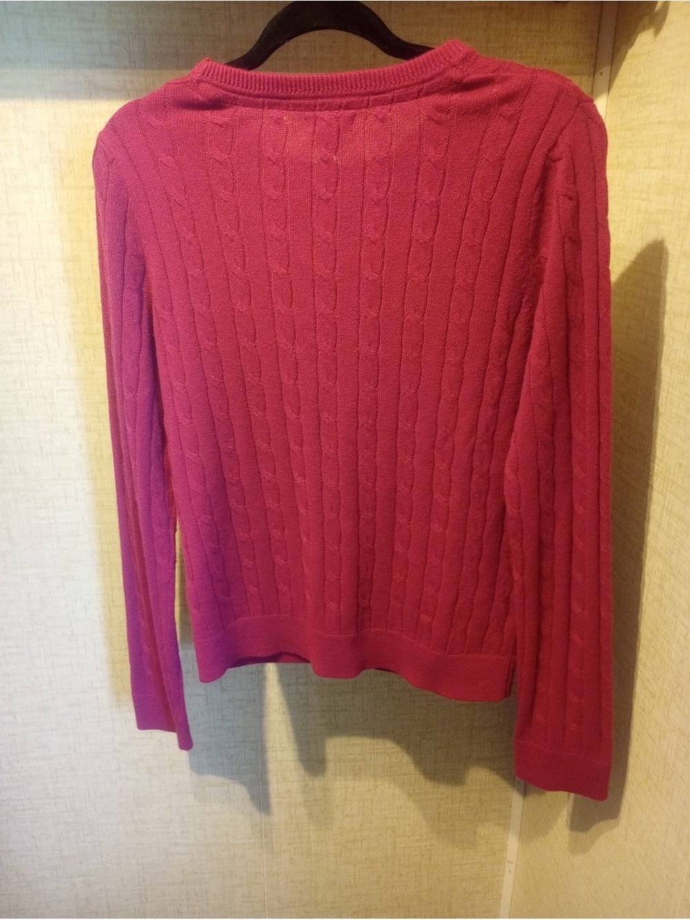 U.S. Polo Assn. Cable Crew Sweater - Raspberry Pink - Picture 5 of 12